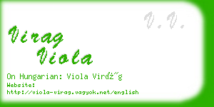 virag viola business card